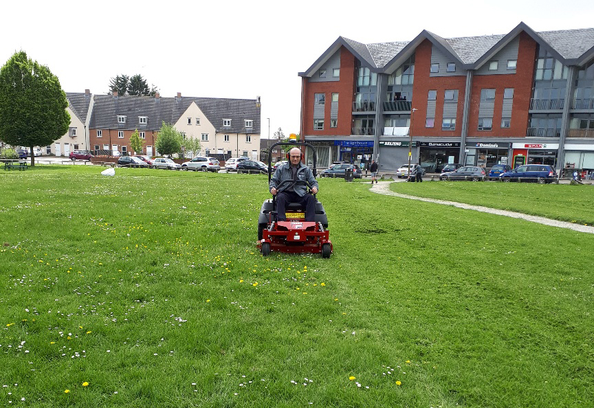 The new grounds maintenance contract springs into action!